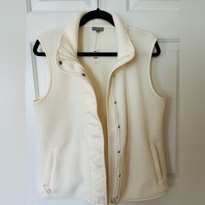 Talbots NWT Cream Fleece Vest
